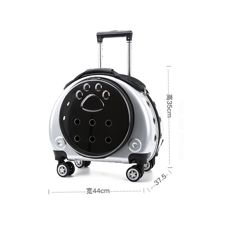Pet Dog Cat Trolley Suitcase Luggage with Wheels Carrying Breathable Backpack Stroller
