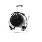 Pet Dog Cat Trolley Suitcase Luggage with Wheels Carrying Breathable Backpack Stroller