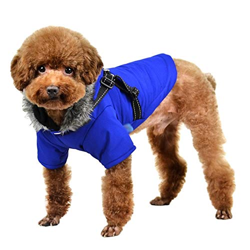 Winter Dog Clothes Pet Puppy Costume French Bulldog Outfit Coat Waterproof Jacket Clothing for Small Dogs (Color : Black Size : Large) (Black XX)