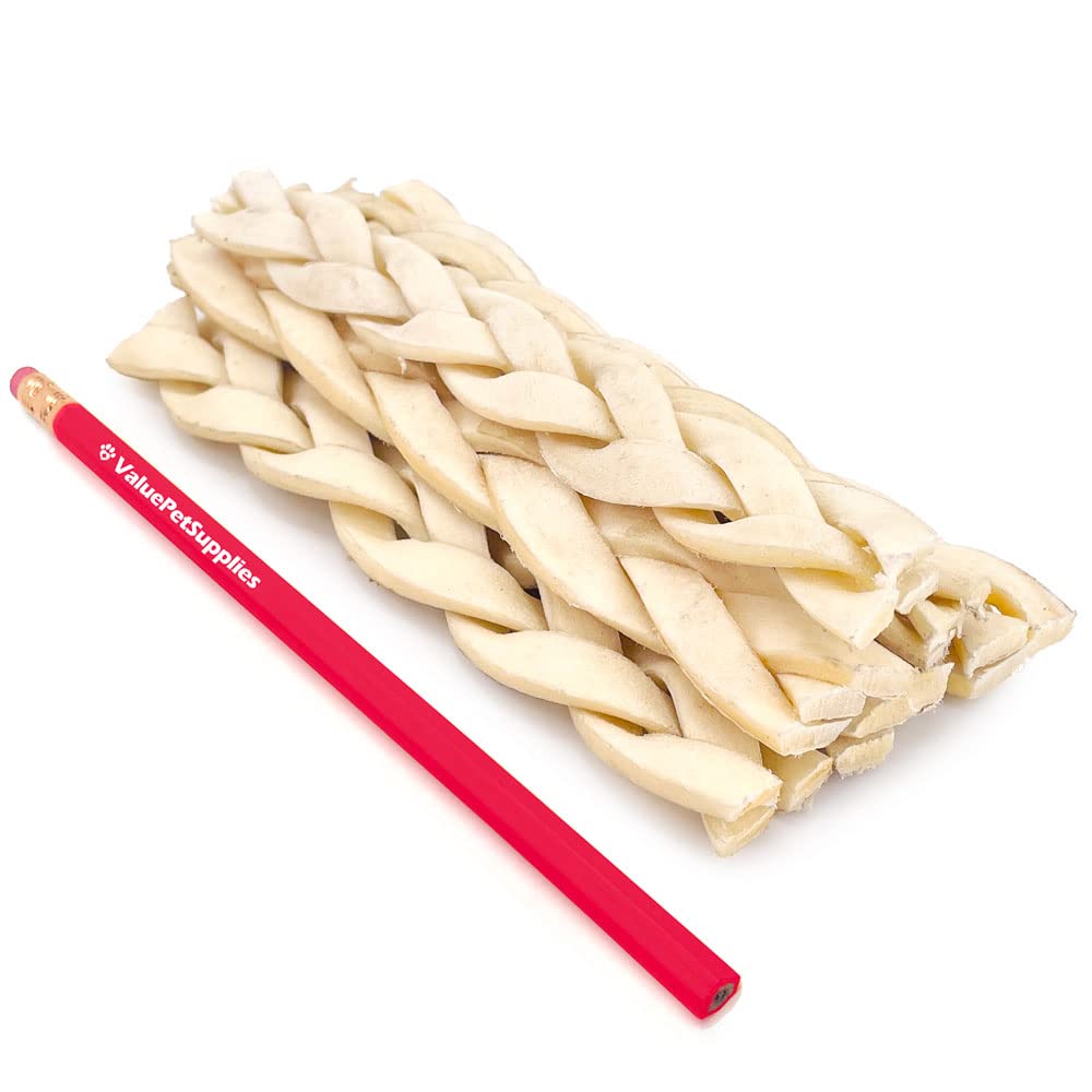 ValueBull Beef Cheek Braid Dog Chews, 5-6 Inch, 400 Count