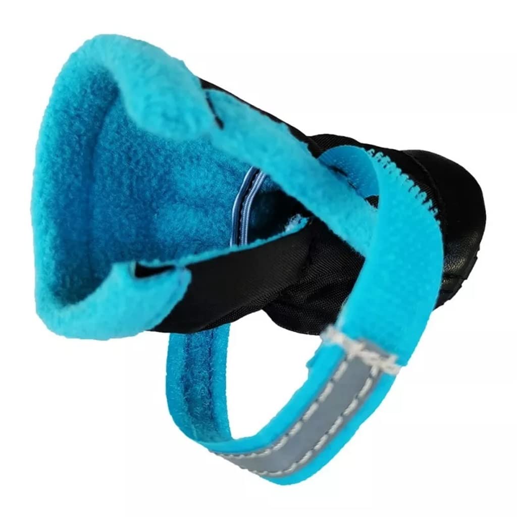 Pet Shoes 4pcs Dog Boots Pet Antiskid Shoes Winter Warm Waterproof Reflective Puppy Paw Protectors Booties for Small Medium Dogs (Yellow 3 code)