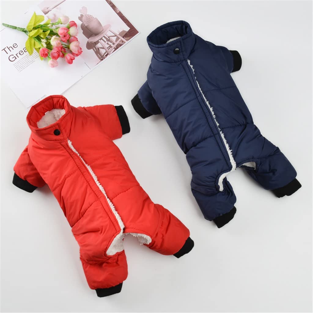 Dog Clothes Winter Female Dog Clothing Jumpsuit Thicken Warm Dog Costume Puppy Pomeranian Poodle French Bulldog Coat Outfit (Color : A Size : XXXL Code) (A M code)