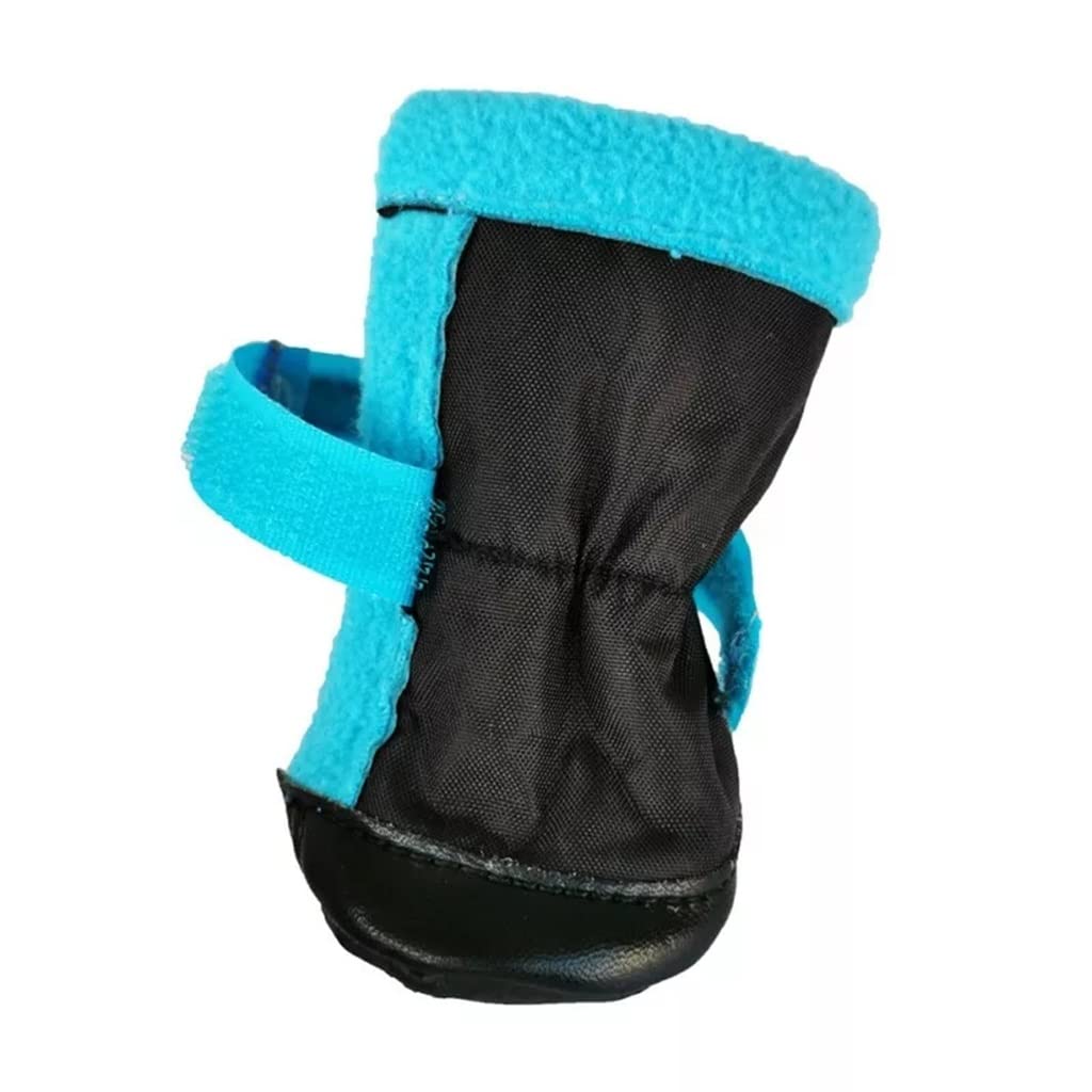Pet Shoes 4pcs Dog Boots Pet Antiskid Shoes Winter Warm Waterproof Reflective Puppy Paw Protectors Booties for Small Medium Dogs (Yellow 3 code)