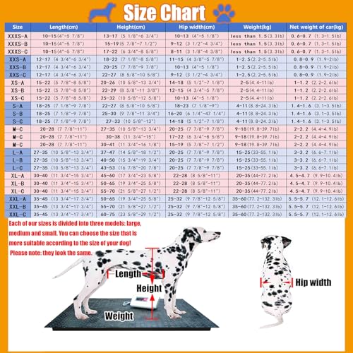 Dog Wheelchair for Small to Large Dogs - Adjustable Hind Leg Support, Pet Mobility Aid for Hip Support & Amputation Recovery, Enhance Dog Walking & Mobility