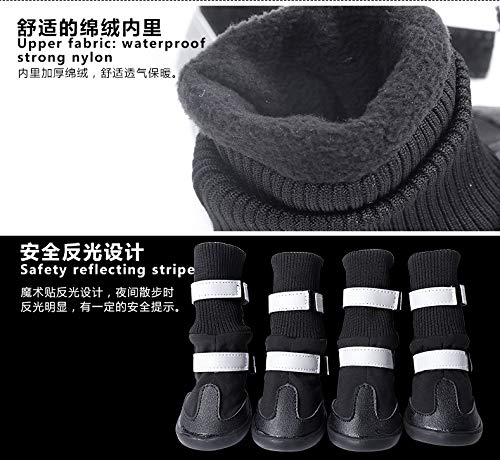 Pet Shoes Dog Shoes Waterproof Sport Dog Boots with Reflective Rugged Anti-Slip Sole Perfect for Long Legged Medium Large Dogs (Small)