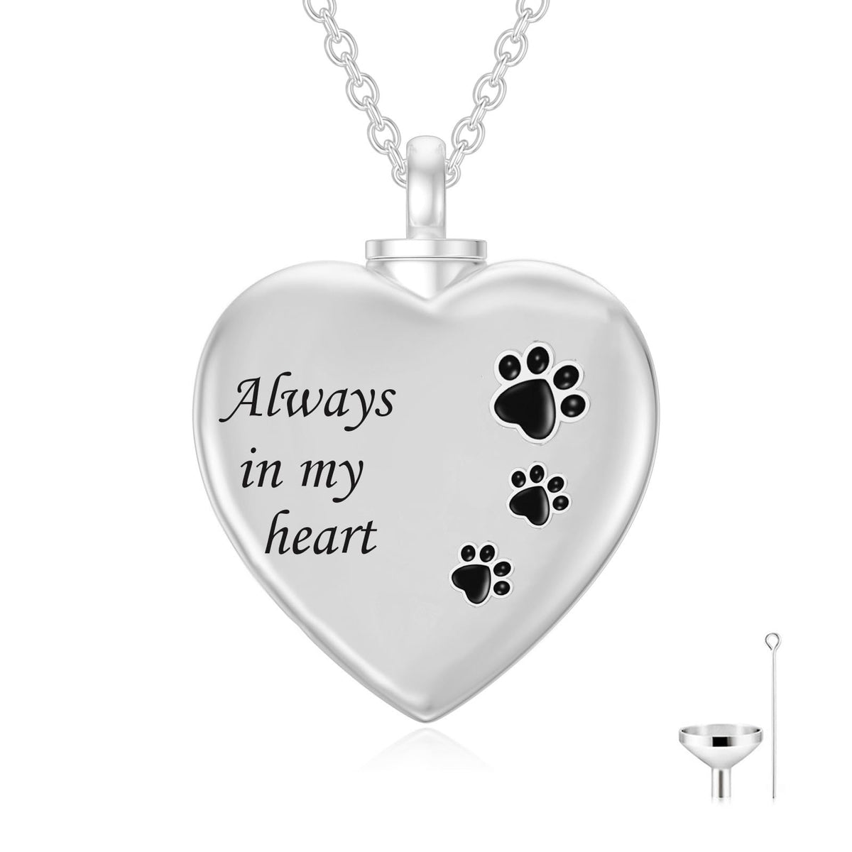 10K 14K 18K Gold Personalized Cremation Urn Necklace for Ashes Dog Cat Paw Urn Necklace for Women Men Pet Animal Memorial Keepsake Cremation Jewelry
