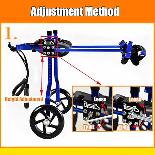 Dog Wheelchair for Small to Large Dogs - Adjustable Hind Leg Support, Pet Mobility Aid for Hip Support & Amputation Recovery, Enhance Dog Walking & Mobility
