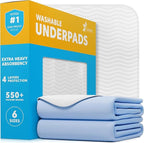 40 Pack Washable Pee Pads for Dogs 34"x36", Waterproof Puppy Pee Pads