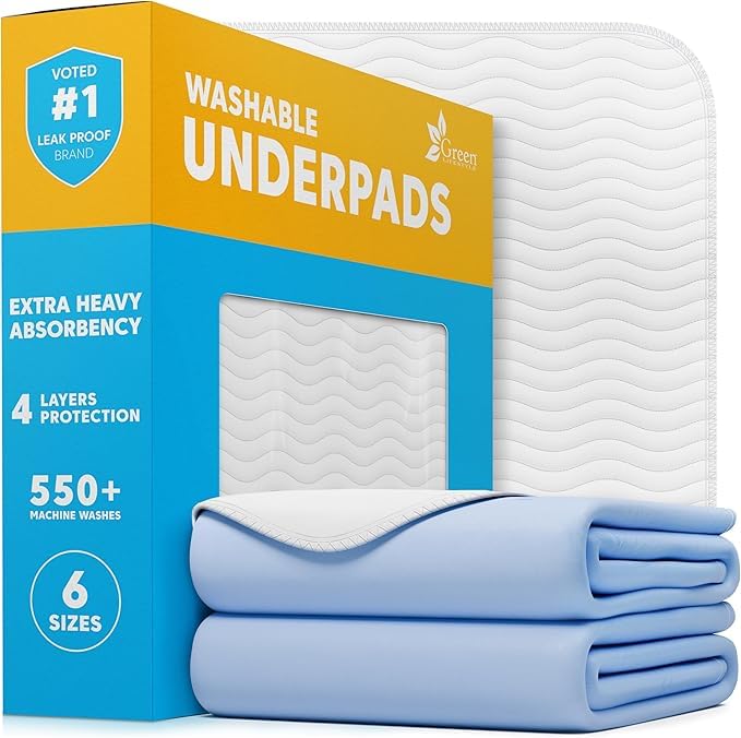 40 Pack Washable Pee Pads for Dogs 34"x36", Waterproof Puppy Pee Pads