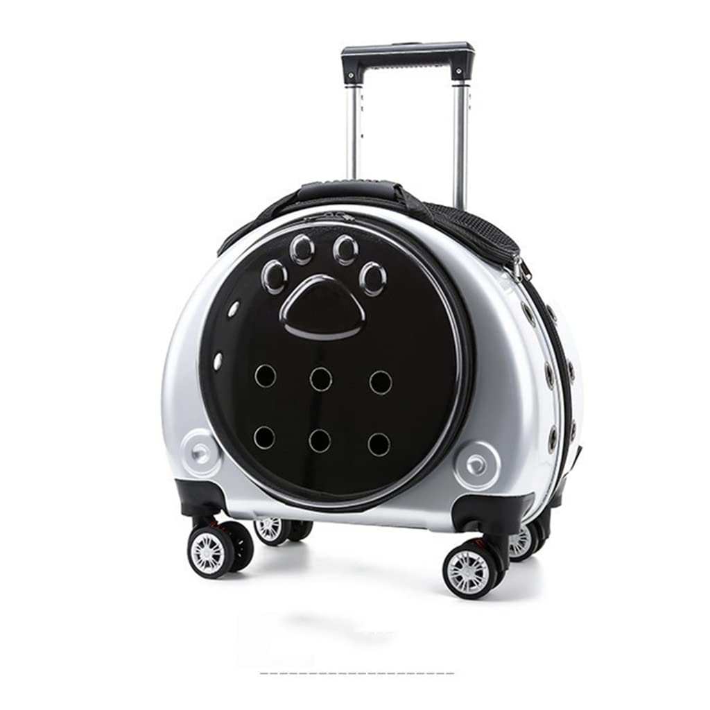 Pet Dog Cat Trolley Suitcase Luggage with Wheels Carrying Breathable Backpack Stroller