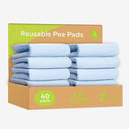 40 Pack Washable Pee Pads for Dogs 34"x36", Waterproof Puppy Pee Pads