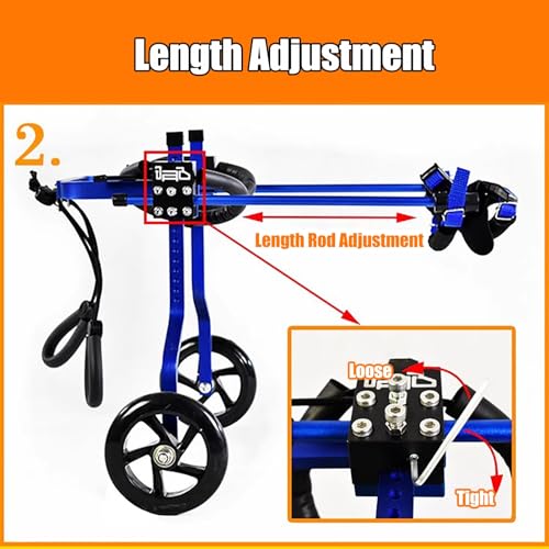 Dog Wheelchair for Small to Large Dogs - Adjustable Hind Leg Support, Pet Mobility Aid for Hip Support & Amputation Recovery, Enhance Dog Walking & Mobility