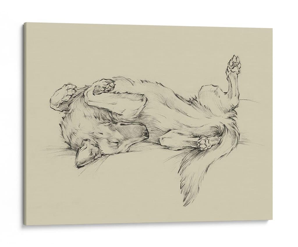 Canvas Lab | Dog Tired I by Ethan Harper | 40 x 30 in | Canvas Print Wall Art | Animals, Dogs, Nature | Wall Decor for Bedroom, Living Room or Office