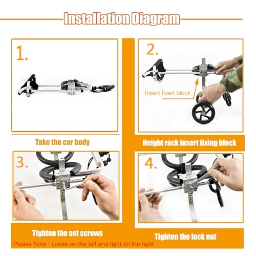 Adjustable Dog Wheelchair for Small to Lar Dogs – Hind Leg Support li Aid, Hip & Amputat Brace for Enhanced Walking & t