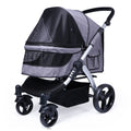 Portable Cat Dog Pet Stroller, Easy to Fold Large and Medium Pet Jogging Stroller, Multifunction Pet Travel System(Gray-1)