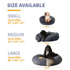 Long Plush Round Dog Cushion Pet Bed For Samll House Washable Bed Winter Warm Sleeping Puppy Soft Bed (B S)