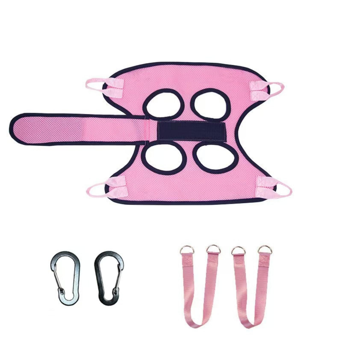 Machine Washable Dog Grooming Support, Pink, Pink+Black Trim, L Up to 22.5kg