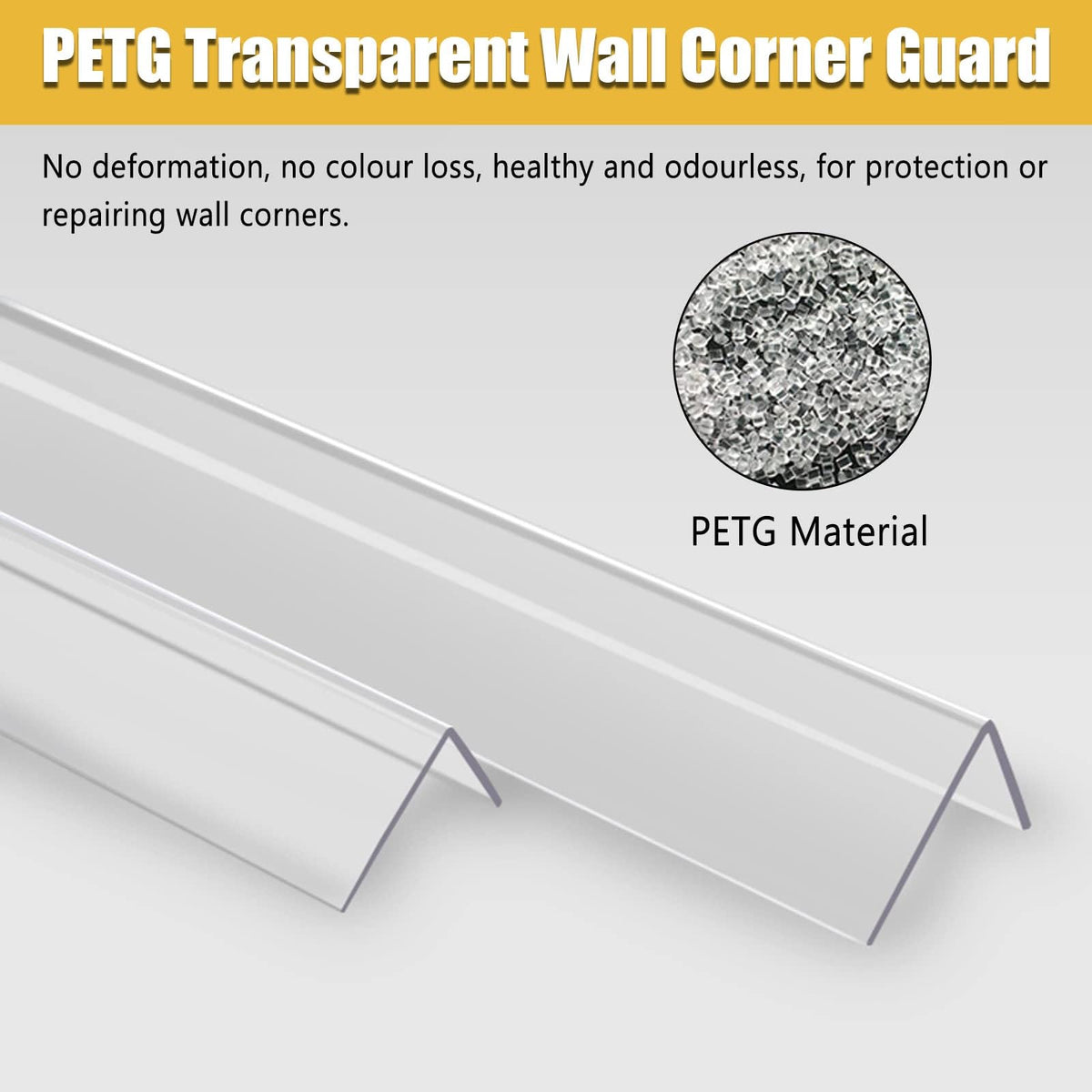C Wall Corner Protector Self-Adhesive 8ft Trim, 90° Wall Edging Strip Molding, Dog Chew Bumper, Home Window Sill/Fur Shield, 10 PCS (W 3/5in, L 8ft/96in/244cm)