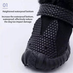 Pet Shoes Winter Pet Dog Warm Waterproof Shoes for Small Dogs TedBichon Schnauzer Thick Cotton Non Slip Shoes (Green 2 Code)