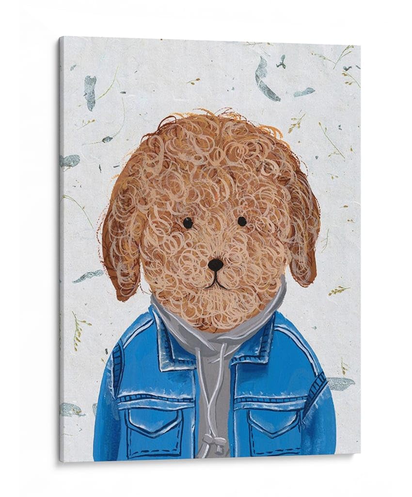 Canvas Lab | Hip Dog III by Melissa Wang | 30 x 40 in | Canvas Print Wall Art | Animals, Dogs, Nature | Wall Decor for Bedroom, Living Room or Office