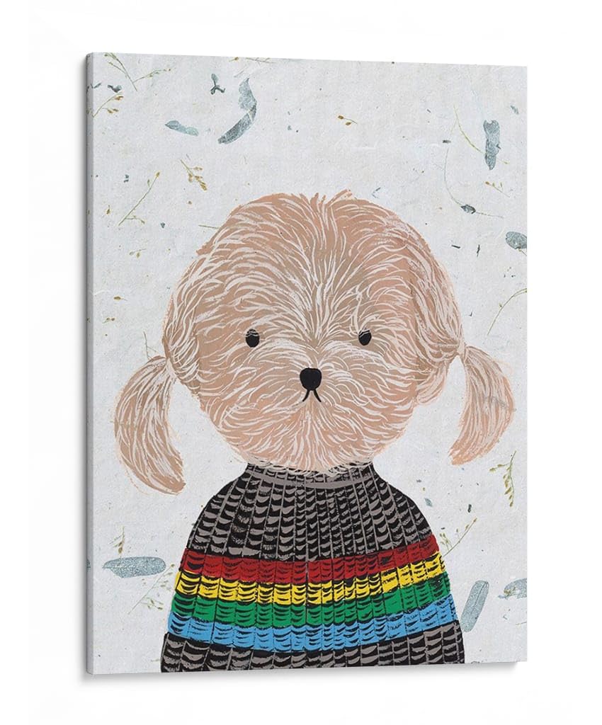 Canvas Lab | Hip Dog IV by Melissa Wang | 30 x 40 in | Canvas Print Wall Art | Animals, Dogs, Nature | Wall Decor for Bedroom, Living Room or Office