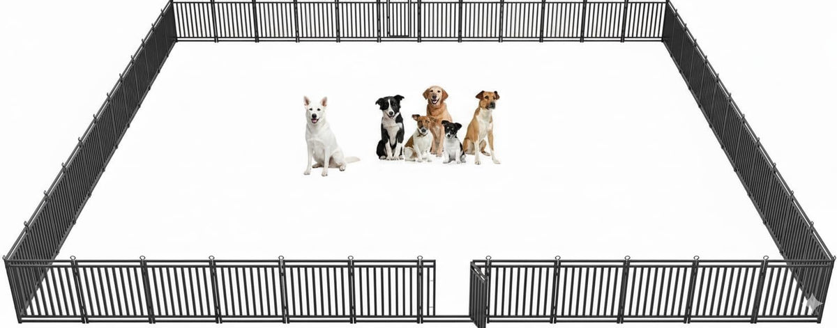 Thickened Outdoor Dog Fence, 47" H, 48 Panels for Yard & Camping