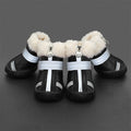 Pet Shoes Dog Shoes Winter Cotton Anti Slip Dog Rain Snow Boots Reflective Waterproof Pet Shoes Footwear for Medium Large Dogs Bulldog (Black 5 Code)