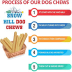 Snow Hill Himalayan Yak Cheese Dog Chews, Extra Large, 45 lb Bulk Pack - Long-Lasting for Power Chewers, All Natural, Healthy & Safe, Low Odor Yak Milk Chews Handmade in Nepal