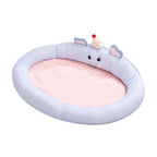 Elephant-Themed Pet Bed Supportive Cushioned Pet Bed with Recessed Sleeping Area Soft-Sided Cats, Dogs, L