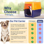 Pet Crate - Durable, Heavy Duty Dog Cat Kennel, Airline Approved Pet Carrier, Pet Palace Dog Kennel, Travel Dog and Cat Crate for Large Dogs Indoor or Outdoor, 7 Sizes