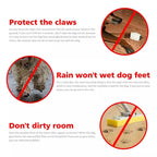 Pet Shoes 4pcs No-Slip Dog Shoes Rain Wear Waterproof Reflective Boots Paw Protector Outdoor Sock for Medium Large Dogs Rose Blue (Blue M code)