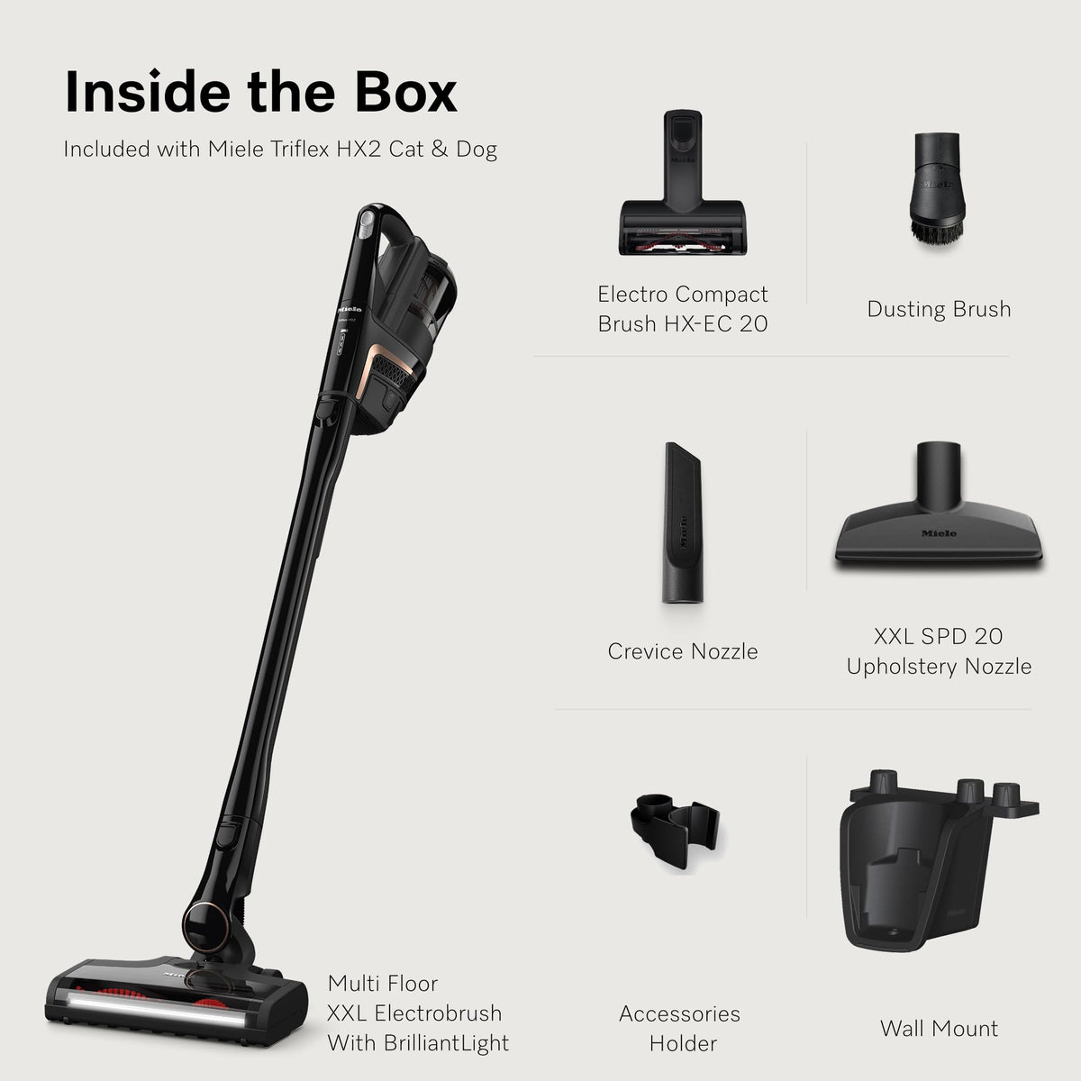 Miele Triflex HX2 Cat & Dog 3-in-1 Cordless Stick Vacuum, Self-Standing