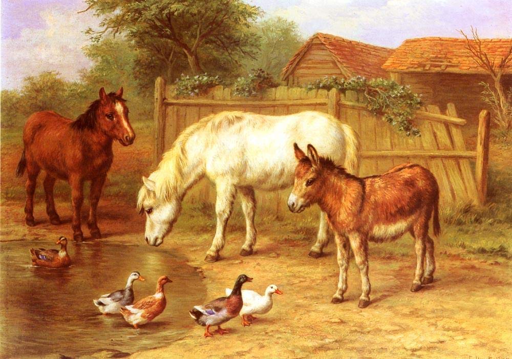 Toperfect Oil Painting Handmade $50-$2000 by College Teachers - 5 Famous Paintings - The Puppies dog pet animal Edgar Hunt classical Art - Wall Painting on Canvas -Size1