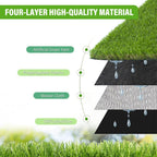 Artificial Turf Grass Rug 15x20 ft, Fake Grass Carpet for Patio