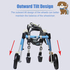 Doberman Pet Mobility Wheelchair Adjustable, 2/4 Wheel Dog Leg Brace for Paralysis Arthritis, All Terrain Doggy Walk Mobility Support Tool(Blue,XL)