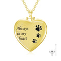 10K 14K 18K Gold Personalized Cremation Urn Necklace for Ashes Dog Cat Paw Urn Necklace for Women Men Pet Animal Memorial Keepsake Cremation Jewelry