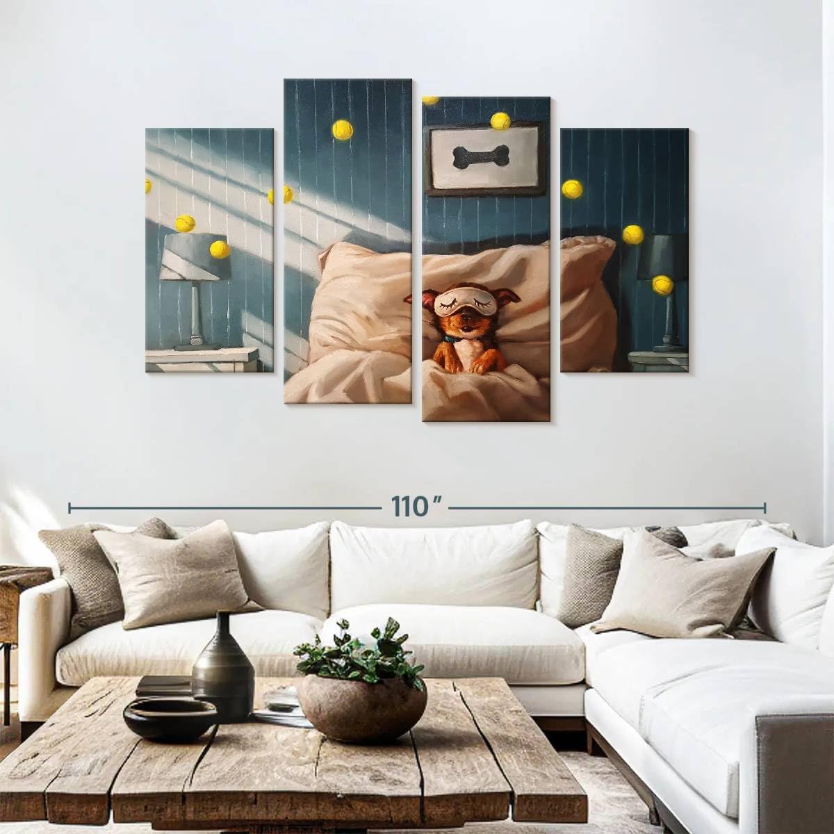 Elephant Stock Bentley's Dream 4-Piece Canvas Wall Art 84"x54"