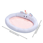 Elephant-Themed Pet Bed Supportive Cushioned Pet Bed with Recessed Sleeping Area Soft-Sided Cats, Dogs, L