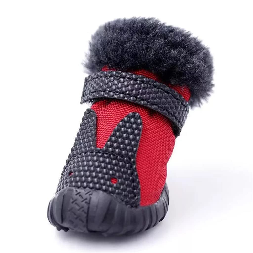 Pet Shoes Winter Pet Dog Warm Waterproof Shoes for Small Dogs TedBichon Schnauzer Thick Cotton Non Slip Shoes (Green 2 Code)