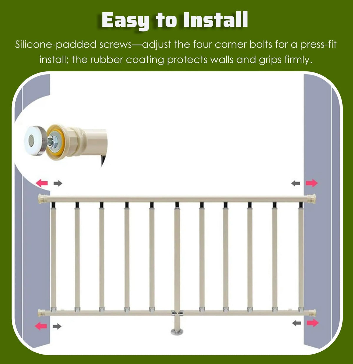 No Drilling Window Safety Bars Guard for Children Cats Dogs Home Security