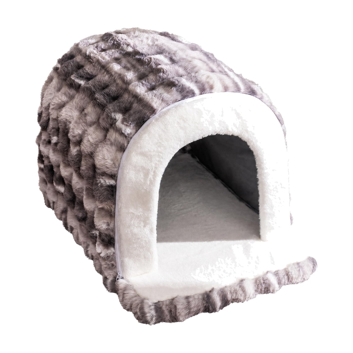 Arched Pet House Bed Comfortable Soft Bed with Front Entry Cozy for, Small Dogs, Napping, Quiet Corners, Living Room, 75x50x55cm