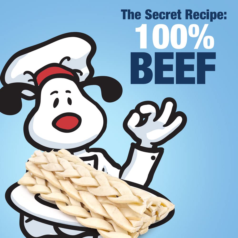 ValueBull Beef Cheek Braid Dog Chews, 5-6 Inch, 400 Count