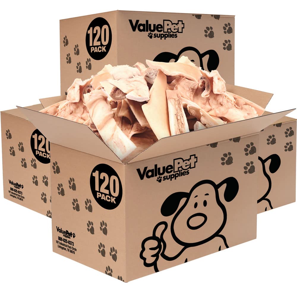ValueBull Beef Cheek Slice Dog Chews, Thick 4-6 Inch, 480 Count