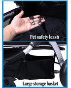 Portable Cat Dog Pet Stroller, Easy to Fold Large and Medium Pet Jogging Stroller, Multifunction Pet Travel System(Gray-1)