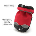 Pet Shoes Winter Dog Shoes Warm Pet Dog Boots Waterproof Puppy Dog Rain Snow Booties Socks Reflective Dog Footwear Outdoor (Black 8 code)