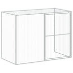 Dog House with Run 84.3x179.9x71.3 Inch Large Outdoor Galvanized Steel Kennel for Pets, Exercise Playpen with Secure Roof and Door