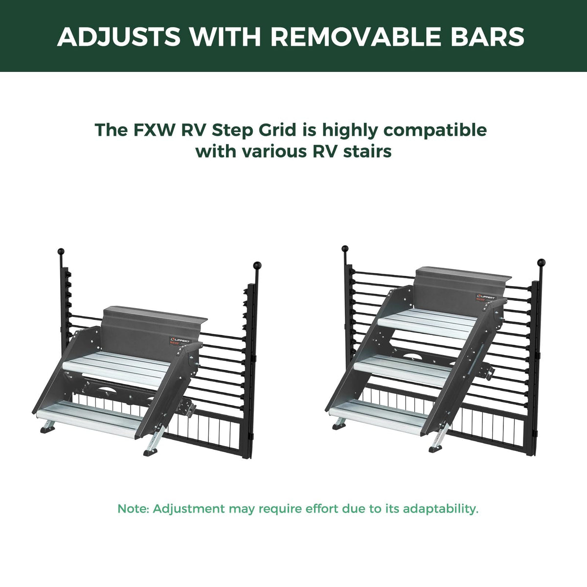FXW Instant Dog Playpen with RV Step Grid for RV Camping, 40"H, 32 Panels