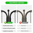 Garden Fence with Gate Metal Fencing Outdoor for Yard, 32in x147ft 64 Panels Outdoor Dog Fence Temporary Fence for Dogs Outside, Rustproof Garden Fencing Flower Bed Edging for Patio
