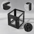 Indoor Kennel Wipe-Clean Modular Pet Enclosure with Latch Door Clear Acrylic Dog Playpen, Black