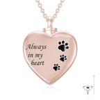 10K 14K 18K Gold Personalized Cremation Urn Necklace for Ashes Dog Cat Paw Urn Necklace for Women Men Pet Animal Memorial Keepsake Cremation Jewelry